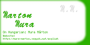 marton mura business card